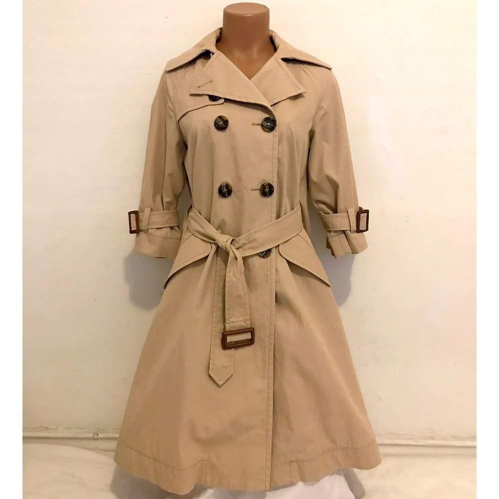 BCBGMaxAzria ALINA Beige Camel Trench Coat XS